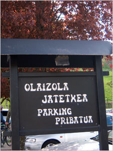 Parking, Restaurante Olaizola